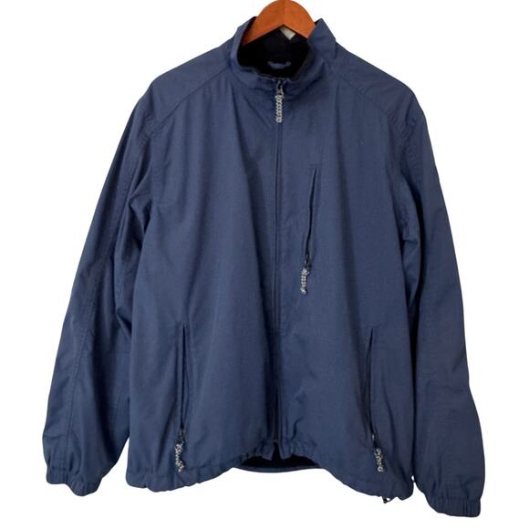Eddie Bauer Other - Eddie Bauer‎ Mens Navy Blue Fleece Lined Insulated Full Zip Jacket Size Medium